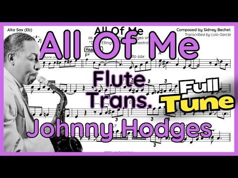 All Of Me - Johnny Hodges - Flute Version in C