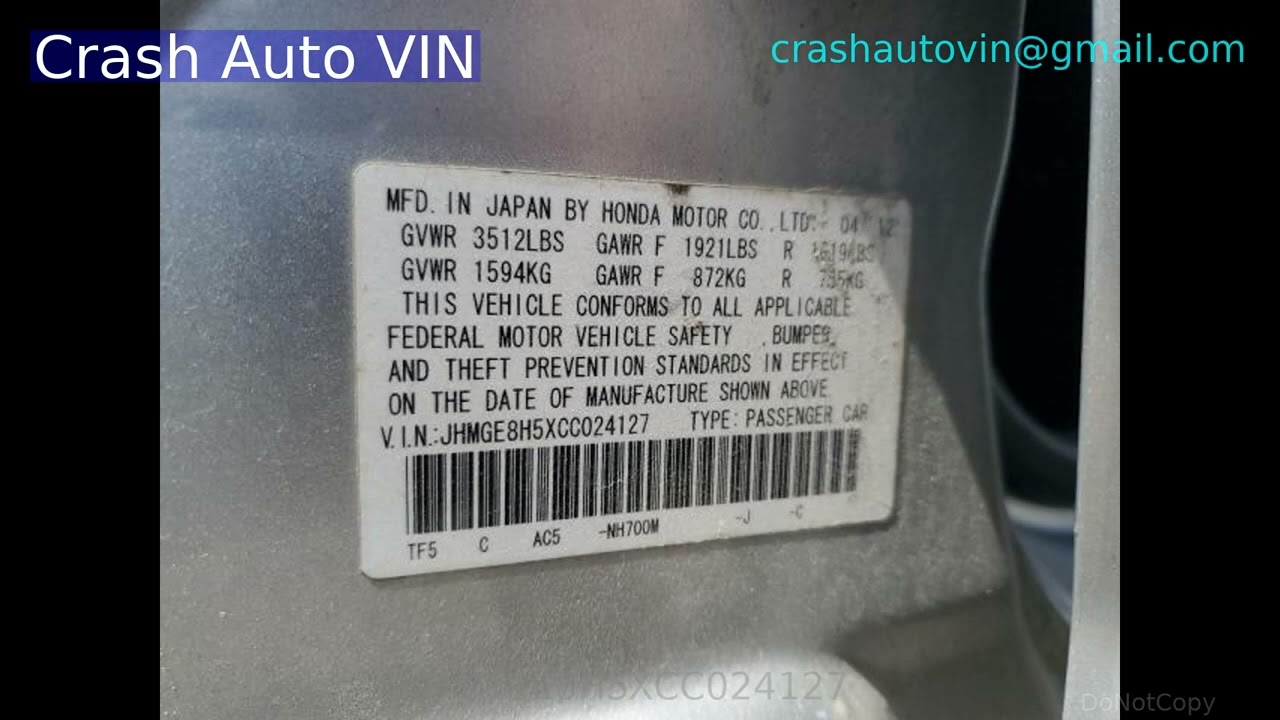JHMGE8H5XCC024127 Honda 2012 Fit Sport - YouTube