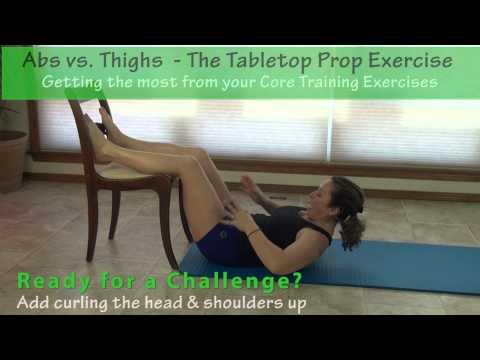 Abs vs Thighs - Tabletop Prop Core Training Exercise