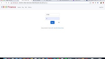 CS50 Problem Set 8 -- Finance