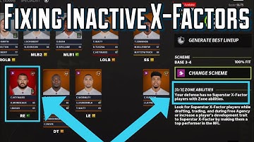 How To Select Which X-Factors Are Active In Madden Franchise