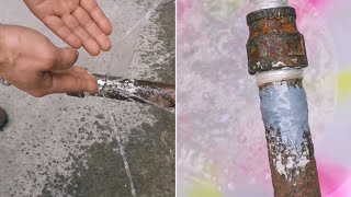 how to repair leaking metal pipe