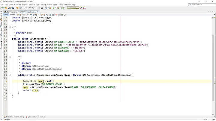 Batch processing with JDBC