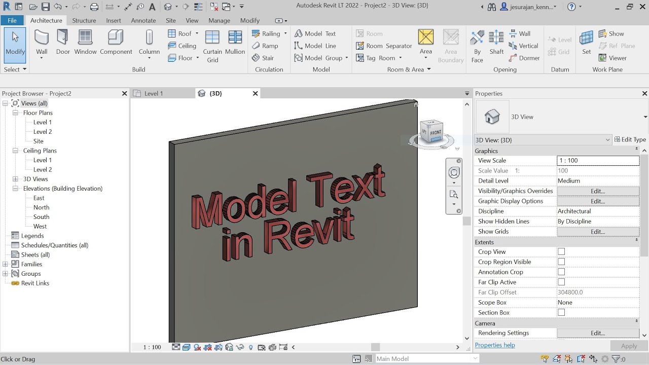 Revit 3D Text: Tạo văn bản 3D chuyên nghiệp trong Revit