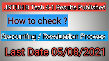 JNTUH B Tech 4-1 Results March 2021 / How to check B Tech 4-1 Result | B tech 4-1 RC/RV Process .