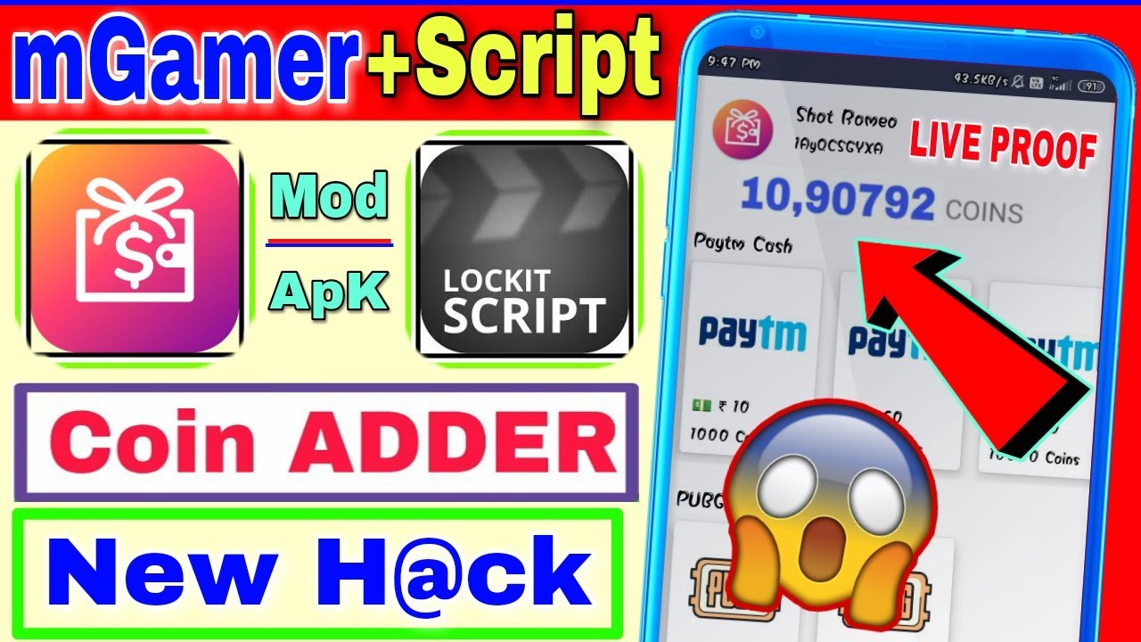 mGamer Coin adder Script || mGamer mod apk unlimited coins