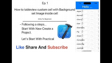 Xcode Tutorial: How to Set an Image Inside UITableViewCell
