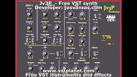 Jv3P - Free VST synth - vstplanet.com