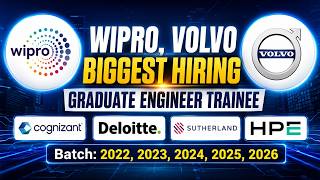 Wipro, Deloitte, Volvo Biggest Hiring For Freshers | Various Role Off Campus Drive Apply Now Wipro, Deloitte, Volvo Biggest Hiring For Freshers | Various Role Off Campus Drive Apply Now