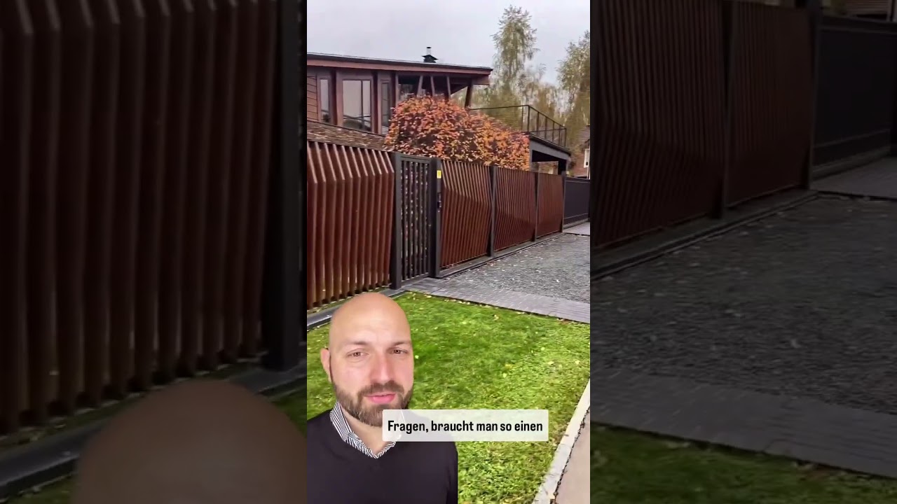 Faszinierender Zaun, durch die Tiefe der Lamellen entsteht ein sehr schöner Effekt ￼