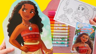 Moana DIY Sticker Book Fun + Sniffycat Coloring Play Pack for Kids!