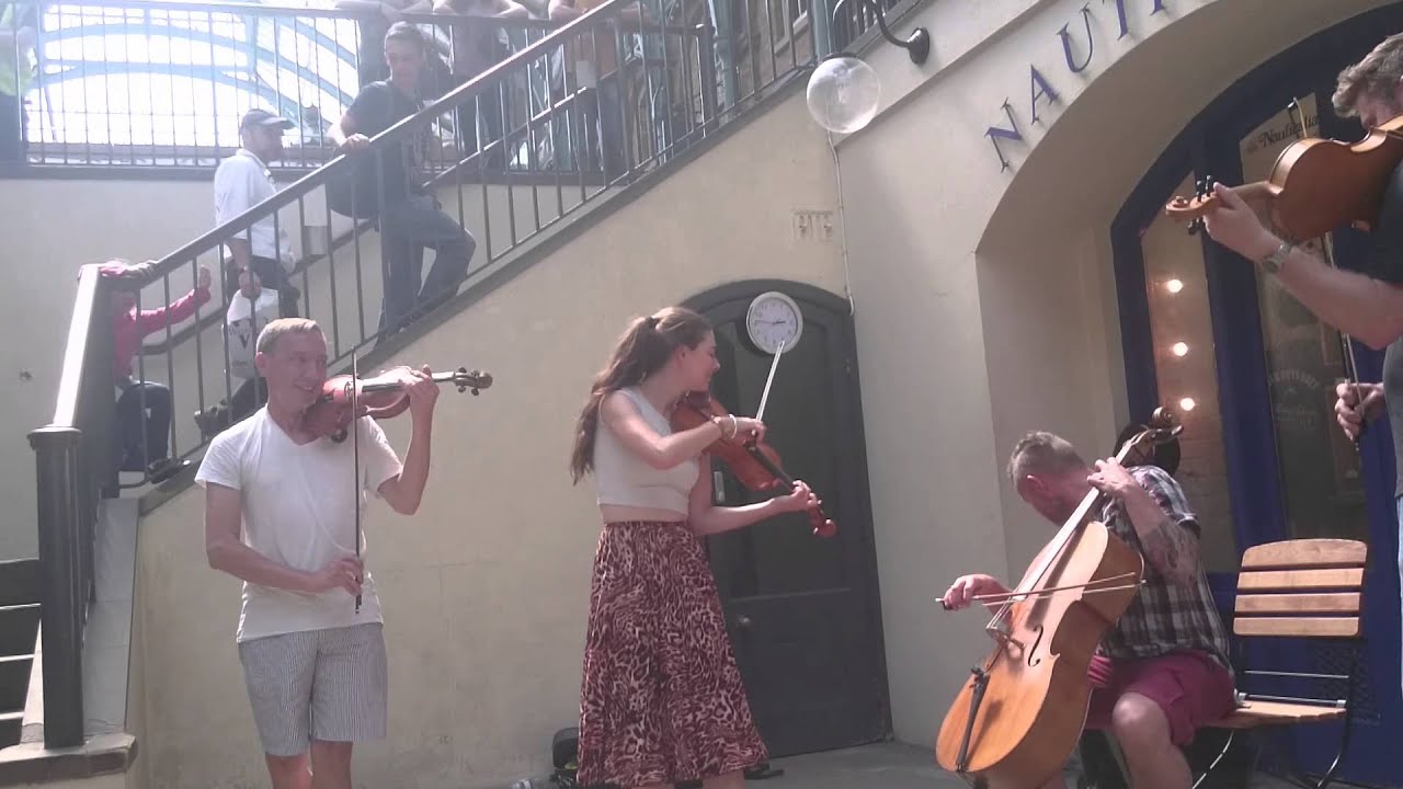 Graffiti classics music in Covent Garden.