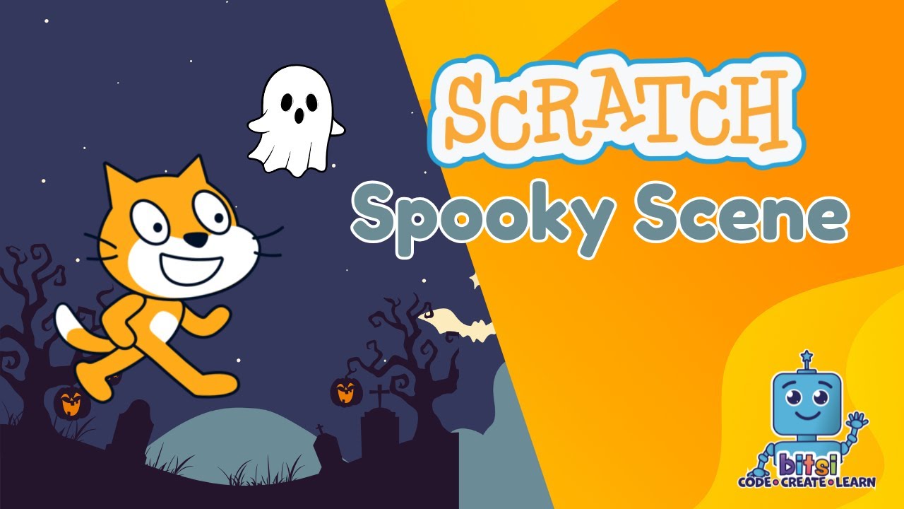 Make a Spooky Scene in Scratch! Kids Coding Tutorial - YouTube