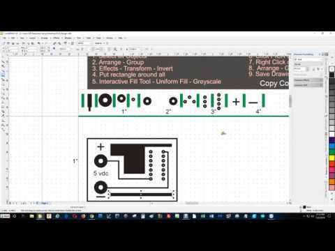 PCB Design on CorelDraw for Laser Engraver - YouTube