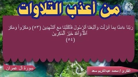 من روائع التلاوات - من سورة آل عمران | المقطع 3 | محمد عبدالكريم سعد