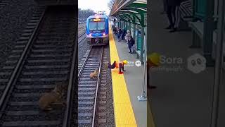 He Saved the Puppy Seconds Before Impact 😱🐶