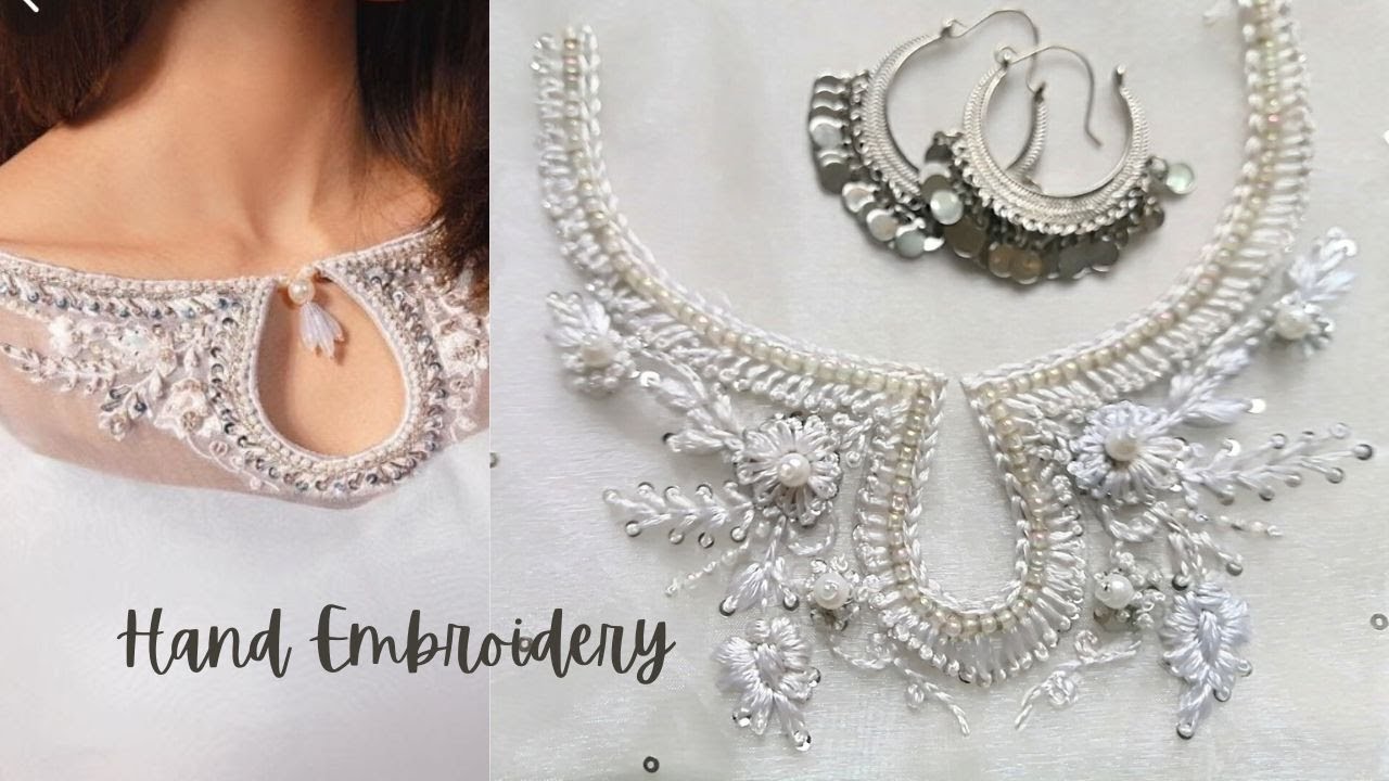 Organza Fabric l Easy and beautiful hand embroidery l Inspired dress designing #handmade #dress #diy