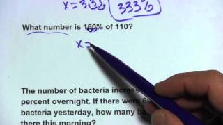 Algebra: Problems with Percents Greater Than 100