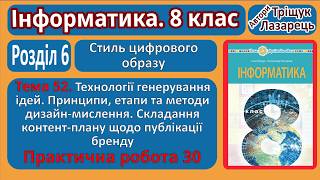 Тема 52. Технології генерування ідей | 8 клас | Тріщук