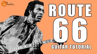 Video thumbnail of "Chuck Berry - Route 66 - Guitar tutorial with Tabs, Intro, Bonus Licks"