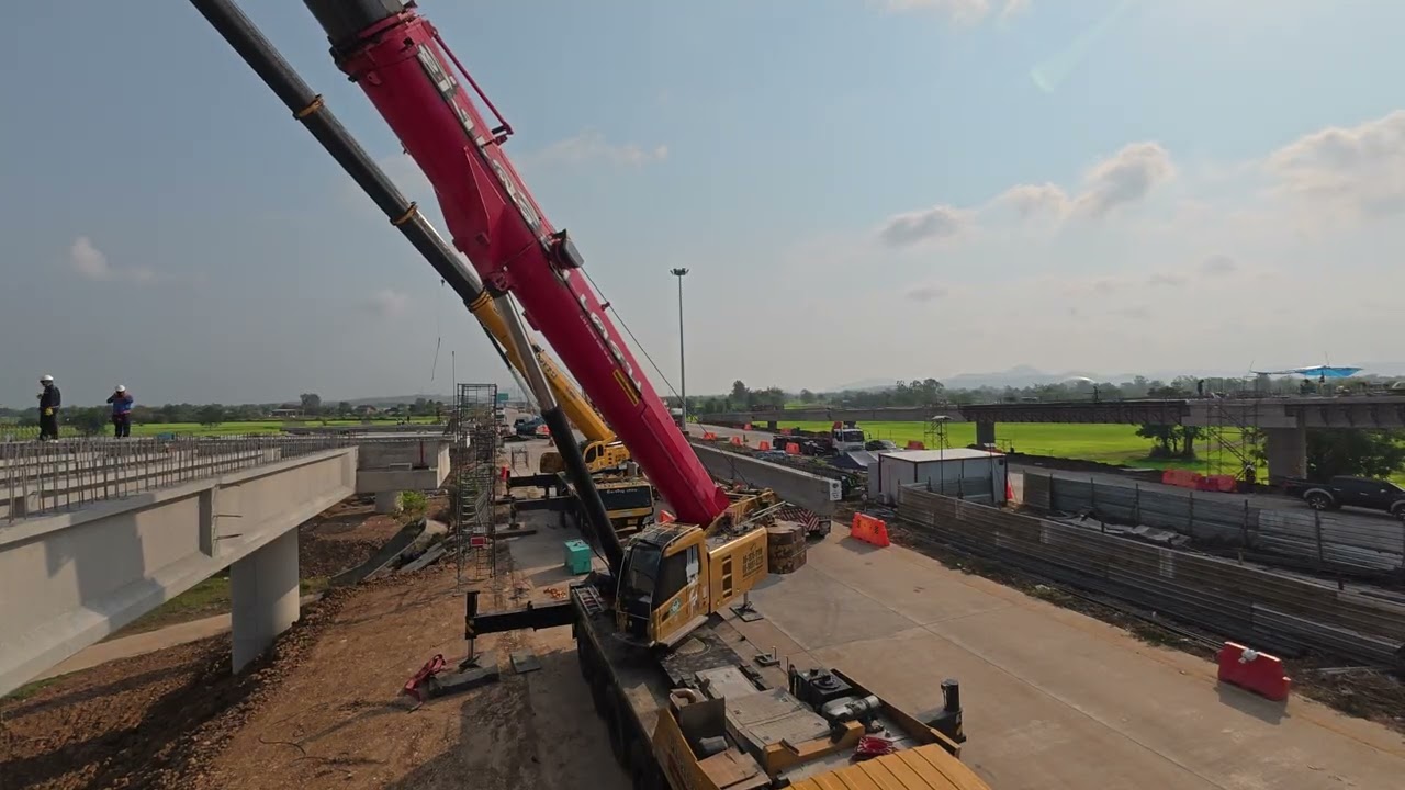 งานยกติดตั้งคานสะพาน
