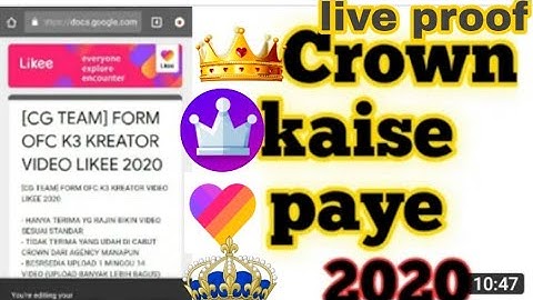 How to get k3 Crown in likee App, Likee app per k3 Crown Kaise paye, 2020 New trick live proof,