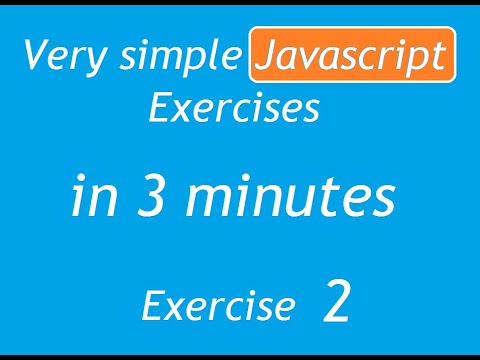 Very very simple Javascript Exercises - 2 - YouTube