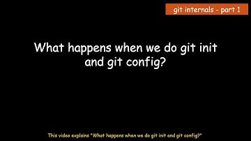 What happens when we do git init and git config
