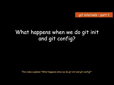 What happens when we do git init and git config