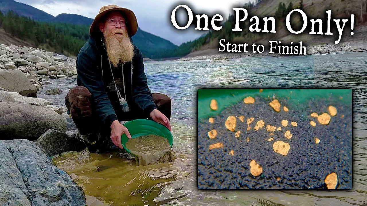 Gold Panning, Start to finish, no stops, no cuts, no edits