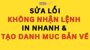 Sửa lỗi không dùng được lệnh In nhanh và đánh số thứ tự tạo danh mục bản vẽ
