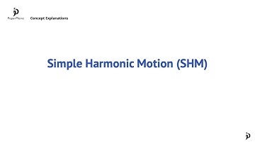 Simple Harmonic Motion (SHM) (C.1.2)