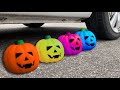 Experiment Car vs HALLOWEEN PUMPKINS slime Balloons | Crushing Crunchy &amp; Soft Things by Car | Test S