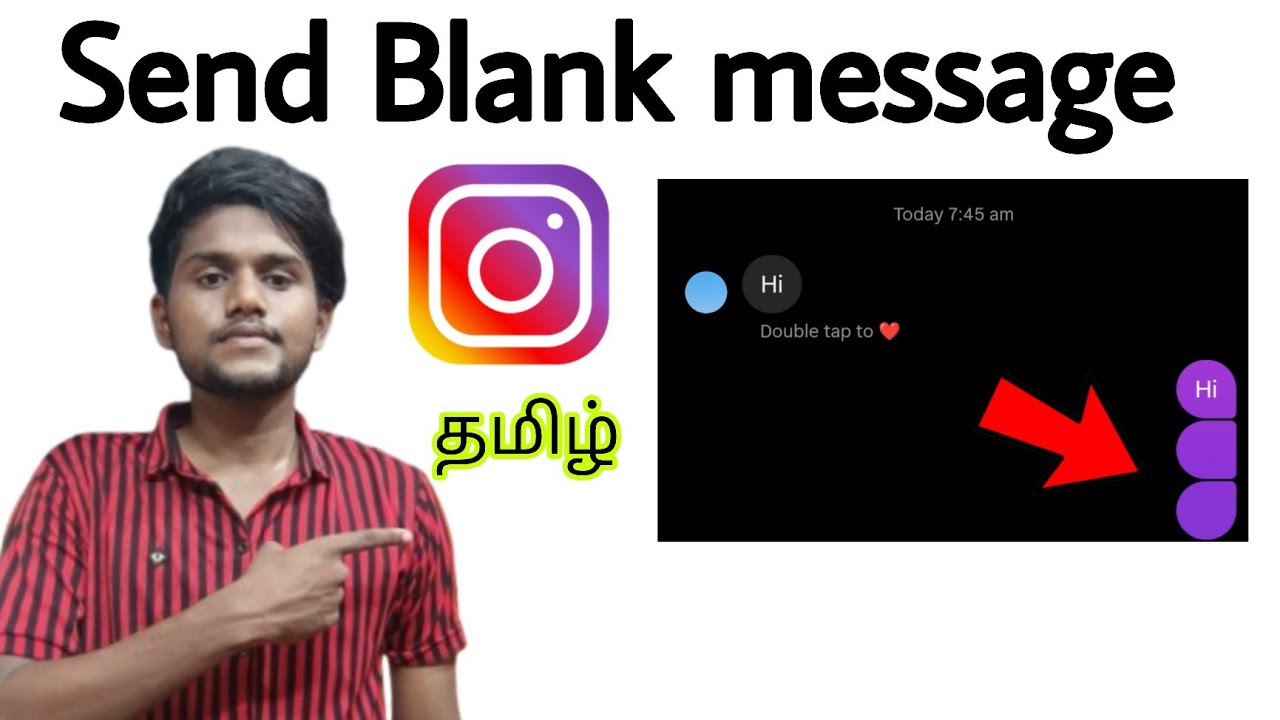 how to send blank message in instagram / how to send blank text on instagram / empty message / tamil