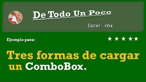 Tres formas de cargar un combobox.