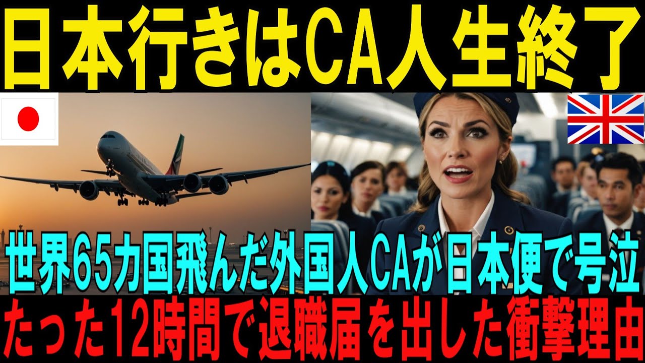 【海外の反応】「日本行きはCA人生終了」世界65カ国飛んだエリートCAが日本便だけは別次元だったと12時間のフライトで退職決意した衝撃の理由【日本称賛】