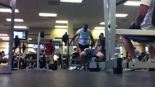 215x4 slow eccentric, paused, explosive bench press @ 165