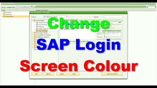 How to Change SAP Screen Colour