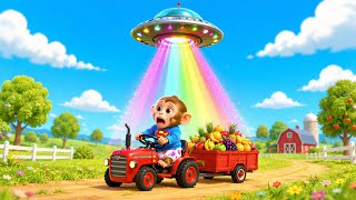 Magic Cloud Shrinks Giant Watermelon 😱 | Monkey Wadi Tractor Adventure 🍉☁️