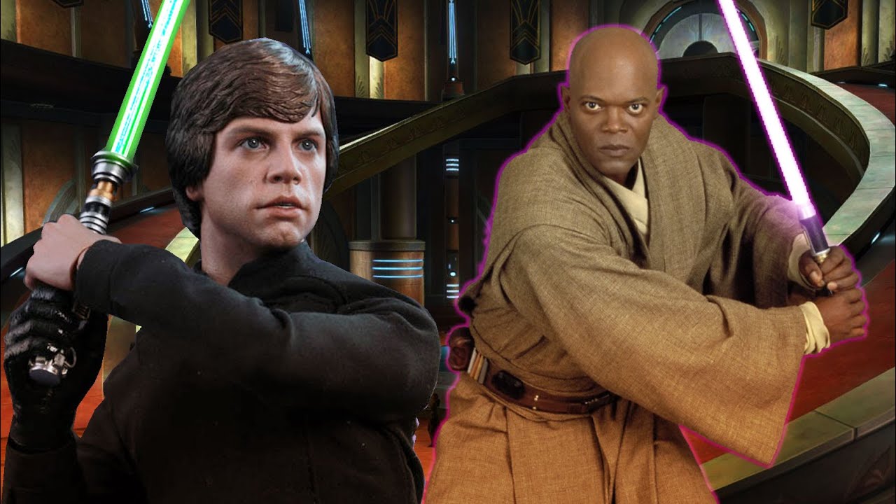 Star Wars Force Unleashed Duel Mode Mace Windu Vs Luke Skywalker ROJ