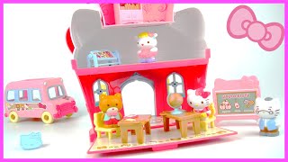玩Hello Kitty凱蒂貓上學去坐校車玩具開箱