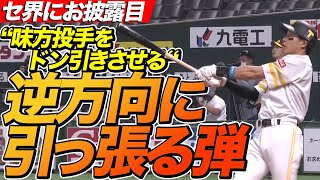 【味方投手もドン引き】柳田悠岐『逆方向に引っ張るギータ弾』