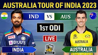 INDIA vs AUSTRALIA 1st ODI MATCH LIVE SCORES & COMMENTARY | IND vs AUS 1st ODI LIVE | AUS 8 OVERS