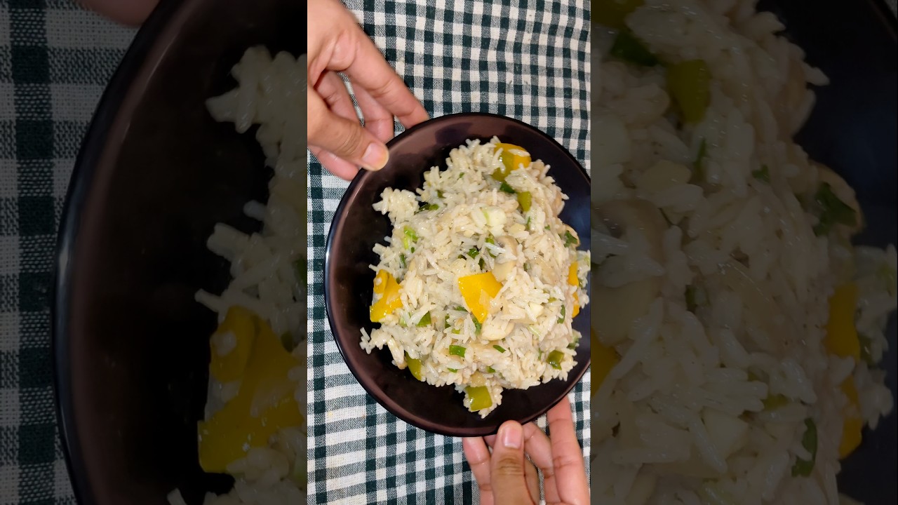 Restaurant Style Mushroom Rice 😱🍄 Easy & Tasty! Full Recipe Link👇