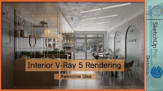 V-Ray 5 for SketchUp interior Rendering, Sketchup V-Ray 5 Tips Find Your Fast Render Setting #42