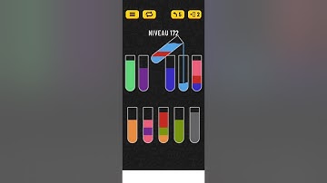 Water sort color puzzle game level 172 solution