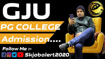 Gju Admission 2022-23 || Hisar College Admission 2022-23 || Full Details By SKJOBALERT