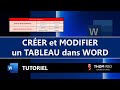 Les tableaux avec word  tutoriel complet et facile cours word