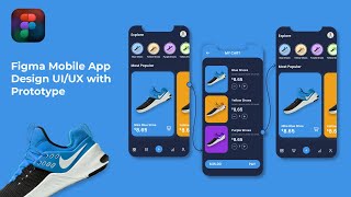 Mobile App product Figma Design Tutorial | Mobile App Design UI UX with Prototype