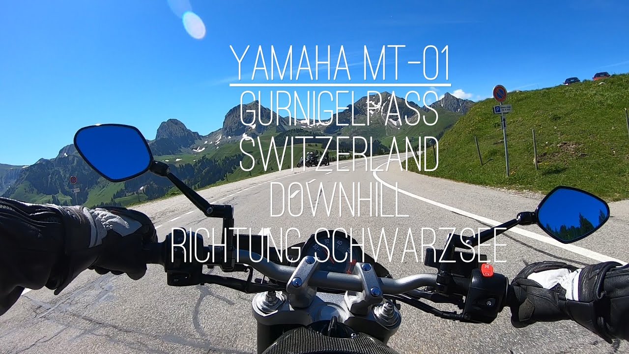 Yamaha MT-01 Gurnigel-Pass Downhill Richtung Schwarzsee, Kanton Fribourg, Switzerland
